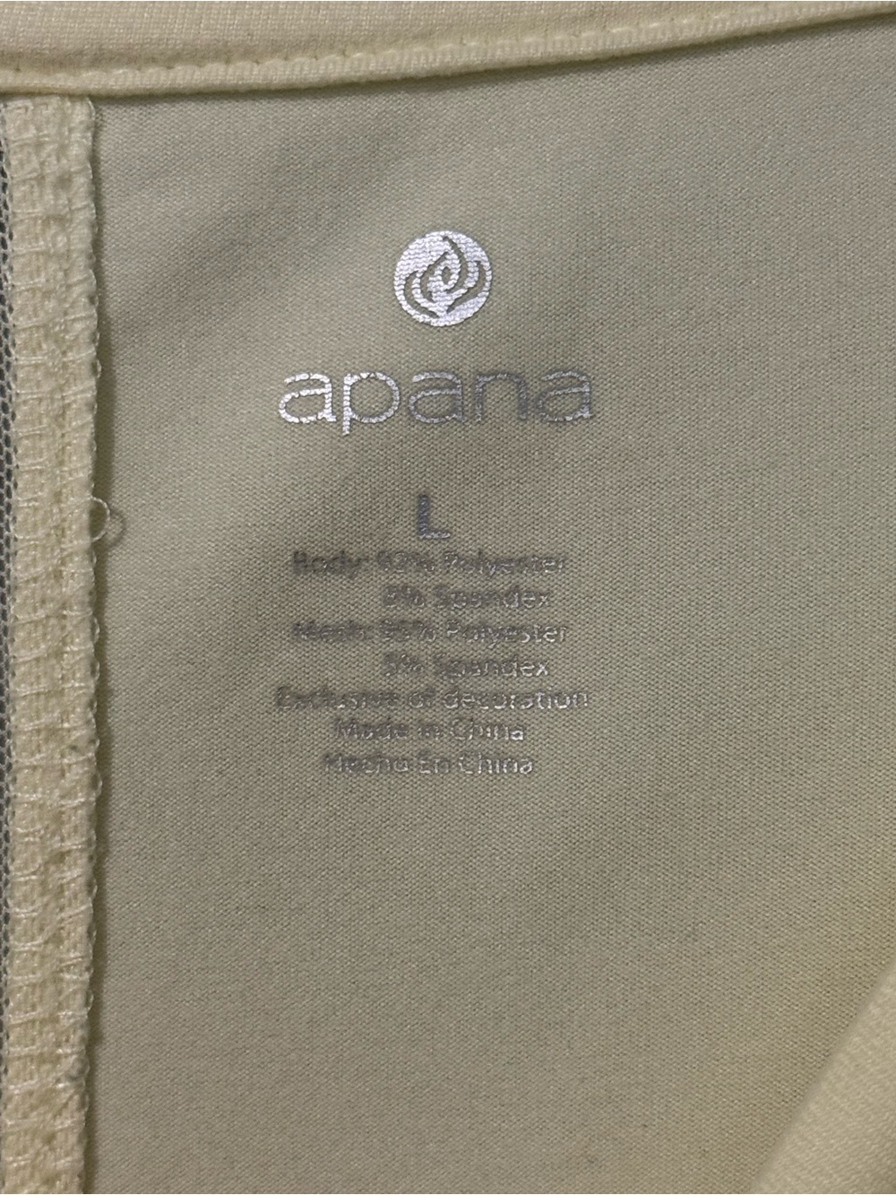 Apana Butter Yellow Long Sleeve Performance Top Women’s Large Athleisure - Picture 4 of 4